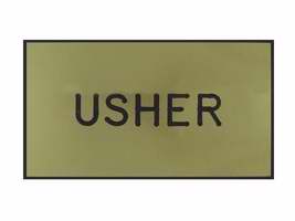 Badge: Usher Clip Back Gold/Black - Swanson