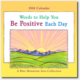 2018 Calendar: Words to Help You Be Positive Each Day PB - Blue Mountain Arts