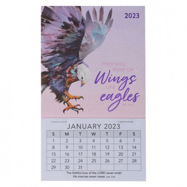 2023 MINI MAGNETIC CALENDAR: WINGS/EAGLES - Christian Art Gifts
