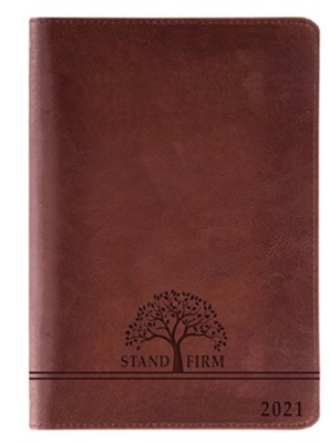 2021 Executive Planner: Stand Firm Tree Brown Zipper