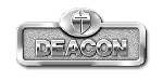 Badge: Deacon w/Cross Magnetic Back Silver (2-1/16