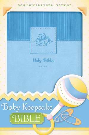 NIV Baby Keepsake Bible Blue Duo-Tone - ZonderKidz