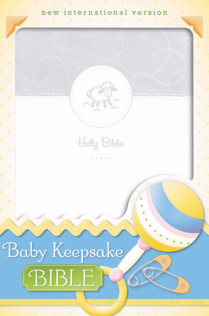 NIV Baby Keepsake Bible White Duo-Tone - ZonderKidz