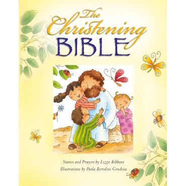 The Christening Bible HB Yellow - Lizzie Ribbons