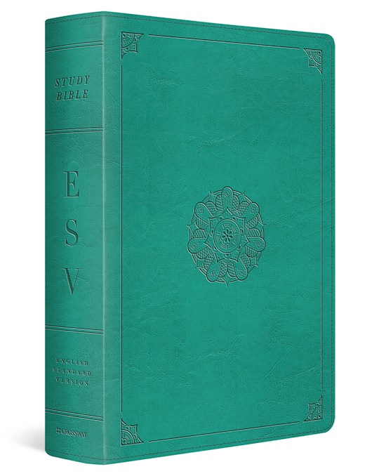 ESV Study Bible TruTone Turquoise Emblem Design - Crossway