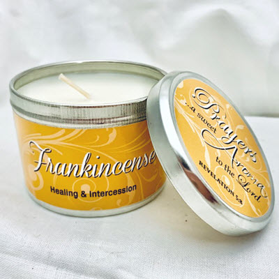 Candle: Frankincense Scripture Tin - Abba Oils Ltd