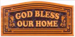 Plaque: God Bless Our Home [Curved] - Shalom