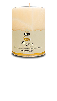 Hyssop (Holy Fire) 3x4 Pillar Candle - Abba Oils Ltd