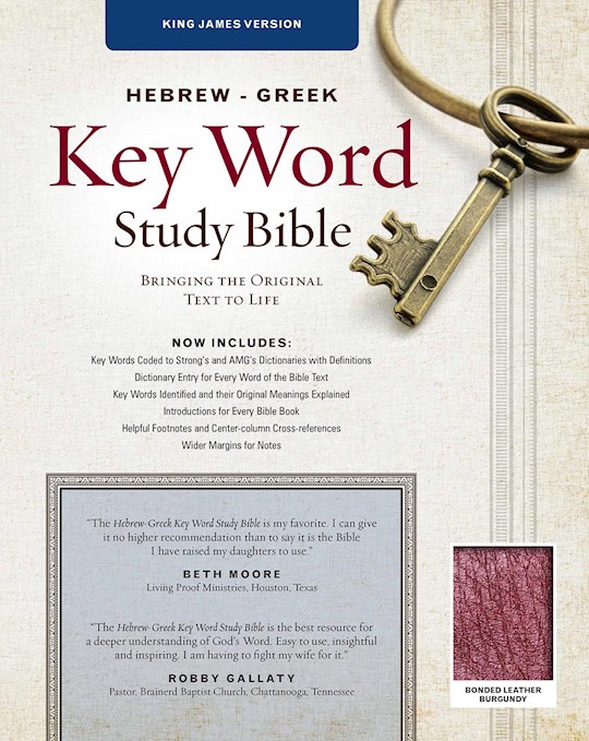 KJV The Hebrew-Greek Key Word Study Bible B/L Burg - AMG