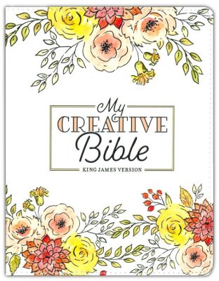 KJV My Creative Bible L/L White Floral - Christian Art Gifts
