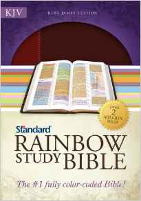 KJV Standard Rainbow Study Bible D/T Brown/Chestnut - Standard Publishing