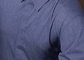 Clerical Shirt: Men Twill Weave Full Collar L/S Light Blue - Kevin Mayhew