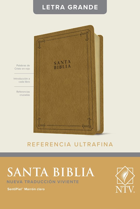 NTV Santa Biblia Edicion De Referencias Letra Grande T/I L/L Marron Claro - Tyndale