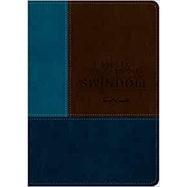 NTV Biblia de Estudio Swindoll (Sentipiel, Caf�/Azul/Turquesa, �ndice) - Tyndale
