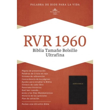 RVR 1960 Biblia Ultrafina Tama�o Bolsillo, Piel Fabricada Negro - Holman