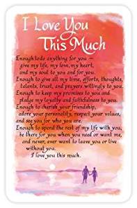 Wallet Card: I Love You This Much - Blue Mountain Arts