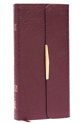 KJV Checkbook Bible, Burgundy - Thomas Nelson